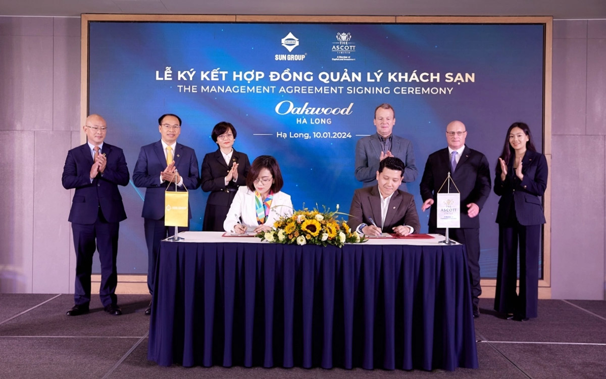 Sun Group và Ascott hợp tác vận hành khu nghỉ dưỡng Oakwood Ha Long